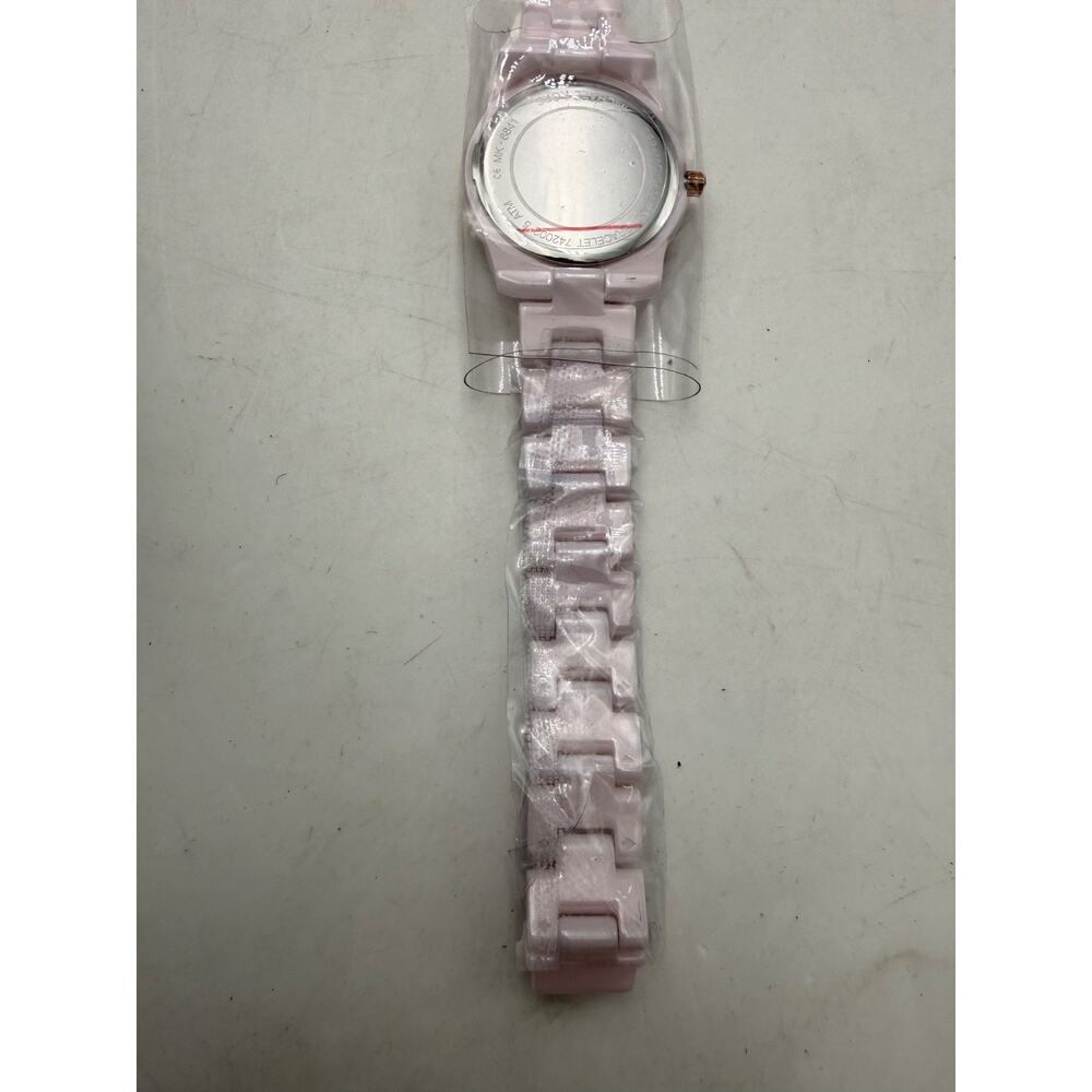 Michael Kors MK6841 Pink Ceramic Watch Crystal Bezel Women’s Quartz w/ Tag - Picture 5 of 11